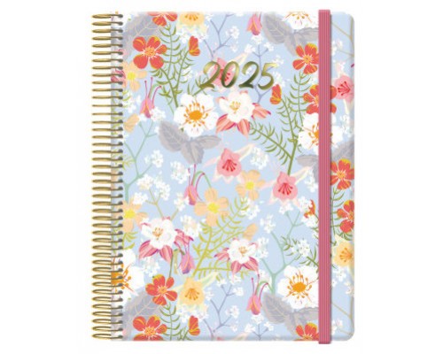 AGENDA 2025 CUTE DÍA PÁGINA 15 X 21 CM MODELO GARDENIA CON 4 HOJAS DE PEGATINAS DOHE 12903 - 25 (Espera 4 dias)